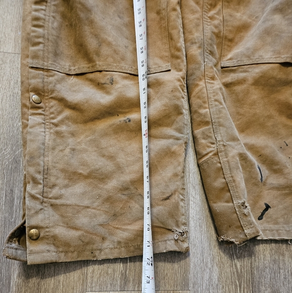 Carhartt Bibs khacki overalls brown work wear insulated - Picture 16 of 16